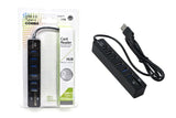 ADAPTATEUR USB2.0 COMBO 6 PORTS + LECTEUR DE CARTE 2 EN 1  - 12 Mois de Garantie