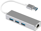 ADAPTATEUR USB 3 PORTS + RJ45 - 12 Mois de Garantie