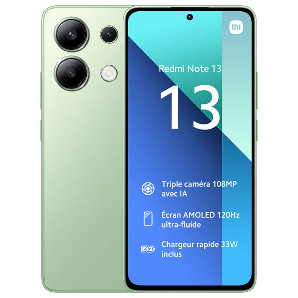 XIAOMI Redmi Note 13 Dual SIM - 256Go - RAM 8Go - Caméra 108+8+2MP - 12 Mois de Garantie