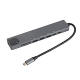 ADAPTATEUR TYPE C 8 PORTS + RJ45 - 12 Mois de Garantie