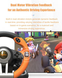 Volant de Course Avec 2 Pédalie (Automatique) Pour PC, PS3, PS4, PS5, Switch, Xbox One et Series S & X - 12 MOIS DE GARANTIE