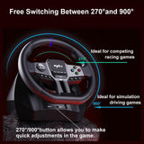 Volant de Course Avec 3 Pédalie (Manuelle) Pour PC, PS3, PS4, PS5, Switch, Xbox One et Series S & X - 12 MOIS DE GARANTIE