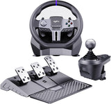 Volant de Course Avec 3 Pédalie (Manuelle) Pour PC, PS3, PS4, PS5, Switch, Xbox One et Series S & X - 12 MOIS DE GARANTIE