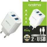 Chargeur Duo Oraimo - Blanc - Garantie 365 Jours