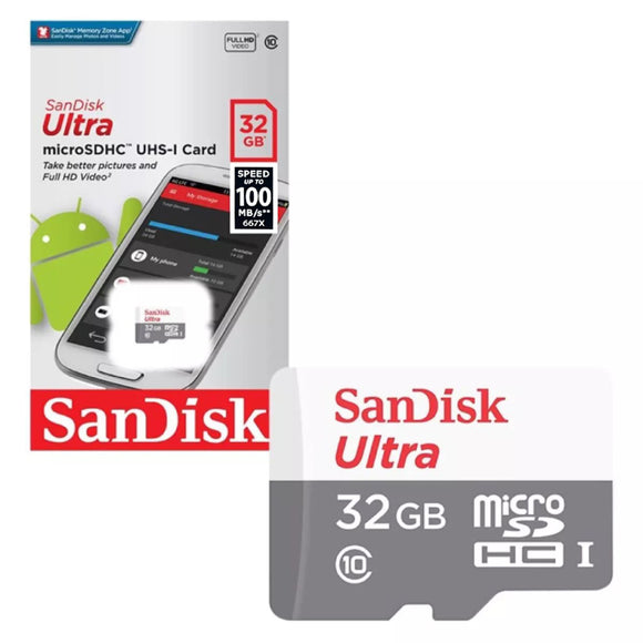 SanDisk Ultra Android microSDHC 32 Go + adaptateur SD - Carte mémoire -  Garantie 3 ans LDLC