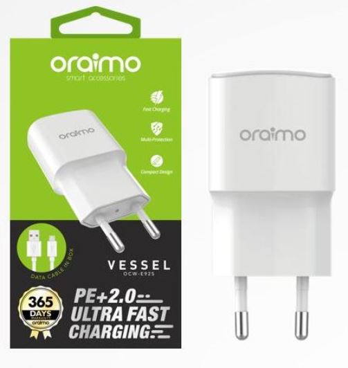 Chargeur Oraimo IPHONE, TYPE C & ANDROID - Ultra Rapide - Garantie 365 Jours